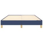 vidaXL Cadre de lit sans matelas bleu 140x190 cm tissu