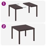 vidaXL Ensemble de salle à manger pour jardin 3 Pièces Marron Rattan Polt