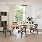 vidaXL Pieds de table à manger en forme de V  3 pièces  blanc  80 x (72-73 3) cm  acier