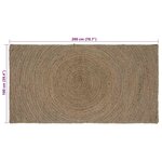 vidaXL Tapis de surface Rectangulaire Gris 100 x 200 cm Jute