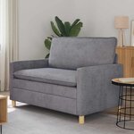 vidaXL Canapé Gris clair 126 x 81 x 87 5 cm Polyester