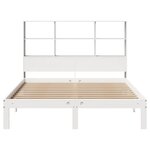 vidaXL Lit bibliothèque sans matelas blanc 140x190 cm bois pin massif