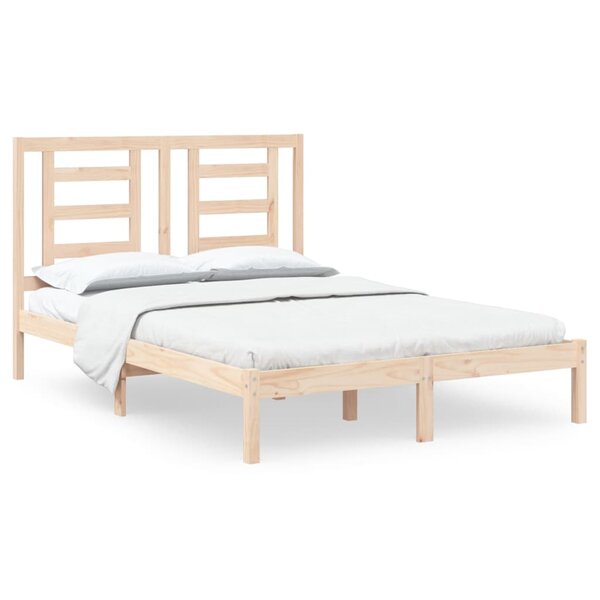 vidaXL Cadre de lit Bois de pin massif 140x200 cm