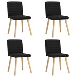 vidaXL Chaises à manger lot de 4 noir tissu