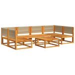 vidaXL Ensemble de canapés de jardin 7 pièces avec coussins bois d'acacia et corde