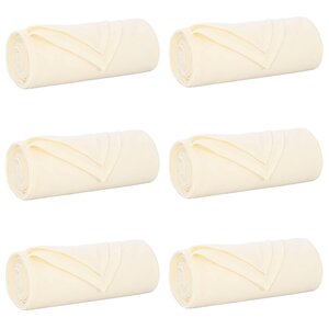 vidaXL Couvertures à jeter 6 Pièces Crème 200 x 150 cm Toison