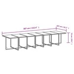 vidaXL Ensemble à manger de jardin coussins 15 Pièces Résine tressée Gris