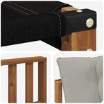 vidaXL Ensemble de canapés d'extérieur 6 pc Gris Naturel et Clair