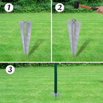 vidaXL Clôture Euro Acier 10 x 1 7 m Vert
