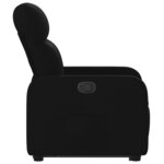 vidaXL Fauteuil inclinable noir tissu