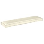 vidaXL Coussins de palette pour banc 2 Pièces Crème 150x40x8 cm Tissu Oxford