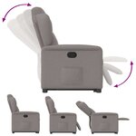 vidaXL Fauteuil inclinable taupe tissu