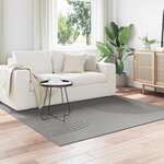vidaXL Tapis de surface Carré HUARTE Gris 200 x 200 cm Polyester