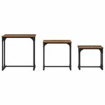 vidaXL Table basse gigogne 3 Pièces Bois ancien 50.5 x 35 x 53 cm