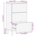 vidaXL Buffet 40x33x75 cm bois massif de manguier