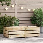 vidaXL Tables palette de jardin 2 Pièces Bois de pin imprégné