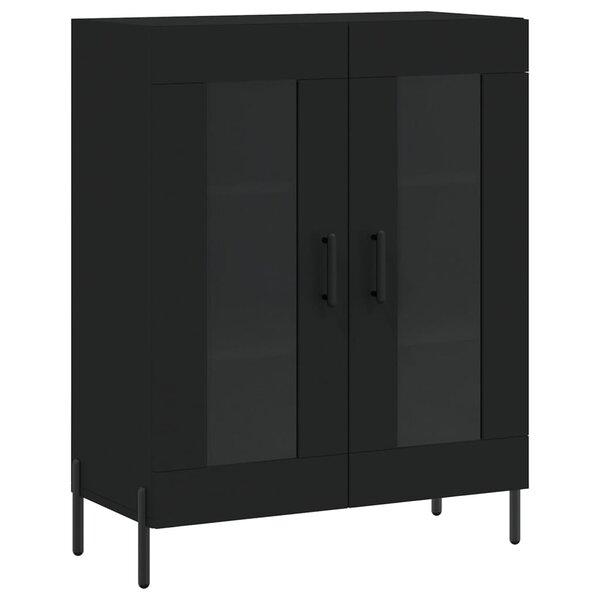 vidaXL Buffet noir 69 5x34x90 cm bois d'ingénierie
