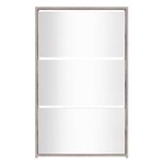vidaXL Armoire à chaussures miroir 3 niveaux Gris béton 63x17x102 5 cm