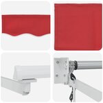 vidaXL Auvent rétractable électrique Rouge et Blanc 3 5 x 2 5 m