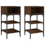 vidaXL Tables de chevet 2 Pièces chêne marron 35x34 5x70 cm