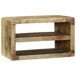 vidaXL Meuble TV 60x32x36 cm en Bois Massif de Manguier