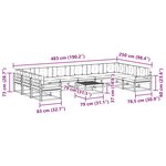 vidaXL Ensemble de canapés d'extérieur 11 pc Blanc et crème