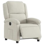 vidaXL Fauteuil inclinable électrique Crème Velours