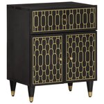 vidaXL Table de chevet 50x33x60 cm bois de manguier massif