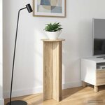 vidaXL Support de Plante 2 pièces Chêne Sonoma Ø40 x 100 cm