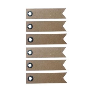 300 étiquettes kraft 5 cm - Fanion