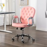 vidaXL Chaise de bureau pivotante Rose Similicuir