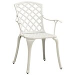 vidaXL Chaises de jardin lot de 6 fonte d'aluminium blanc