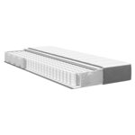 Matelas à ressorts ensachés vidaXL Gris clair Médium 100x200x20 cm Tissu