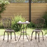 Ensemble de Jardin Bistro 3 Pièces en Aluminium