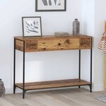 vidaXL Table console Bois ancien 100 x 34.5 x 75 cm Bois d'ingénierie