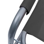 vidaXL Chaises de metteur en scène lot de 2 Acier Gris