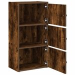 vidaXL Bibliothèque chêne fumé 40x24x77 cm bois d'ingénierie
