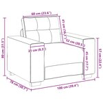 vidaXL Fauteuil Noir 60 cm Tissu