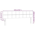 vidaXL Tête de lit à LED Vert foncé 180x5x78/88 cm Velours