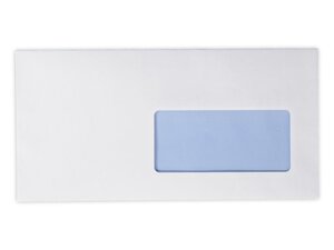 Lot de 10 enveloppe dl avec fenêtre blanche 110 x 220 mm