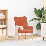 fauteuil relaxant vidaXL rouge orange en velours côtelé