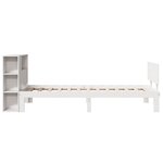 vidaXL Lit bibliothèque sans matelas blanc 90x190cm bois de pin massif