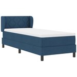 lit à ressort avec matelas vidaXL bleu 80x200 cm en tissu