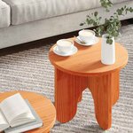 vidaXL Table basse 2 Pièces Brun cire Bois de pin massif