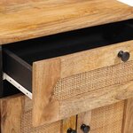 vidaXL Cabinet de chevet Naturel 50 x 33 x 60 cm Bois de mangue massif