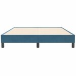 vidaXL Cadre de lit sans matelas bleu foncé 140x210 cm velours