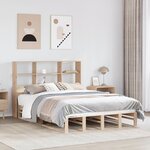 vidaXL Lit bibliothèque sans matelas 120x190 cm bois massif