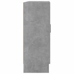 vidaXL Armoire à vitrine Gris béton 82 5x30 5x80 cm Bois d'ingénierie