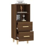 vidaXL Buffet Chêne marron 34 5x34x90 cm Bois d'ingénierie