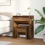 vidaXL Coiffeuse Bois Ancien 60 x 40 x 75 cm Bois d'ingénierie